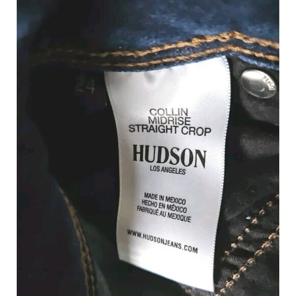New Hudson Collin Mid-Rise Skinny Cropped Double Button Denim Jeans 24 (26x25) - Picture 6 of 8